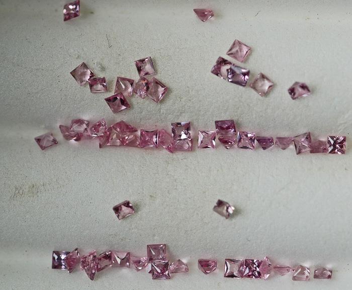 Image for SUPER DEAL!! $$ Natural Sri Lanka Pink Sapphire Princess Cut Melee Lot 3.42 tcw