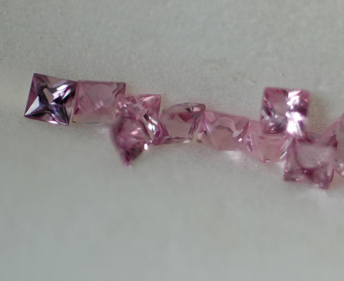 Image for SUPER DEAL!! $$ Natural Sri Lanka Pink Sapphire Princess Cut Melee Lot 3.42 tcw