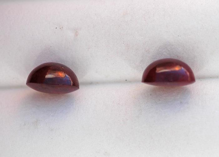 Image for Nice!! Mozambique Natural Ruby Oval Cabochon Pair 5.11 tcw