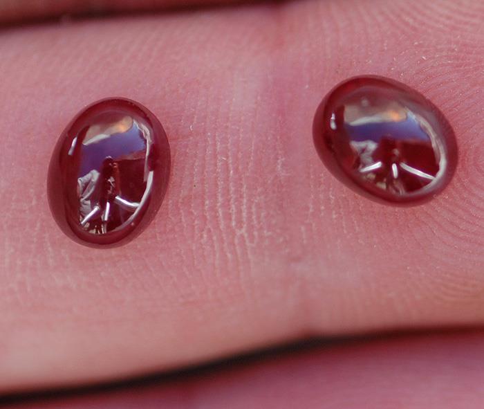 Image for Nice!! Mozambique Natural Ruby Oval Cabochon Pair 5.11 tcw