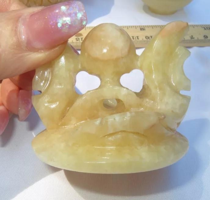 Image for Onyx Alabaster Teapot set with 4 cups