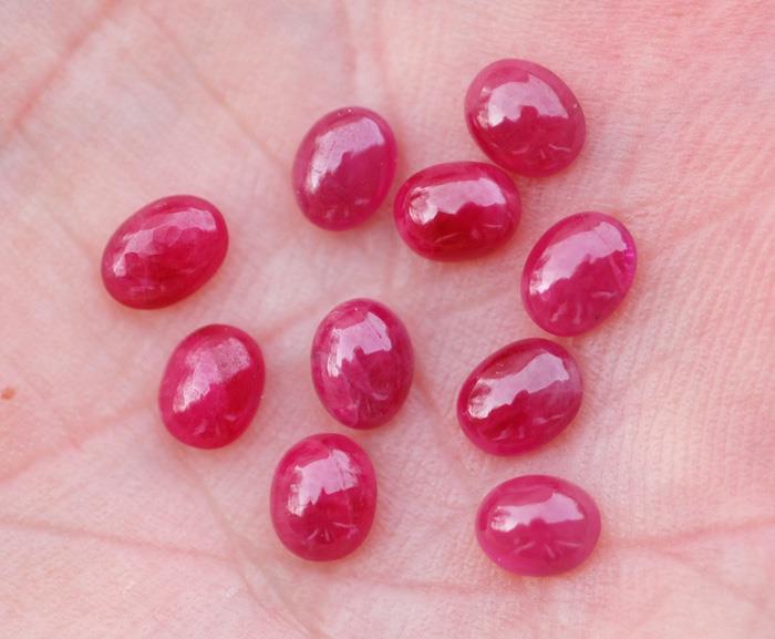 Image for Burma Natural Ruby Cabochon Parcel 4.2 total carat weight  ** VIDEO **