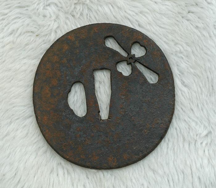 Image for Antique Authentic Japanese Sword Iron Tsuba