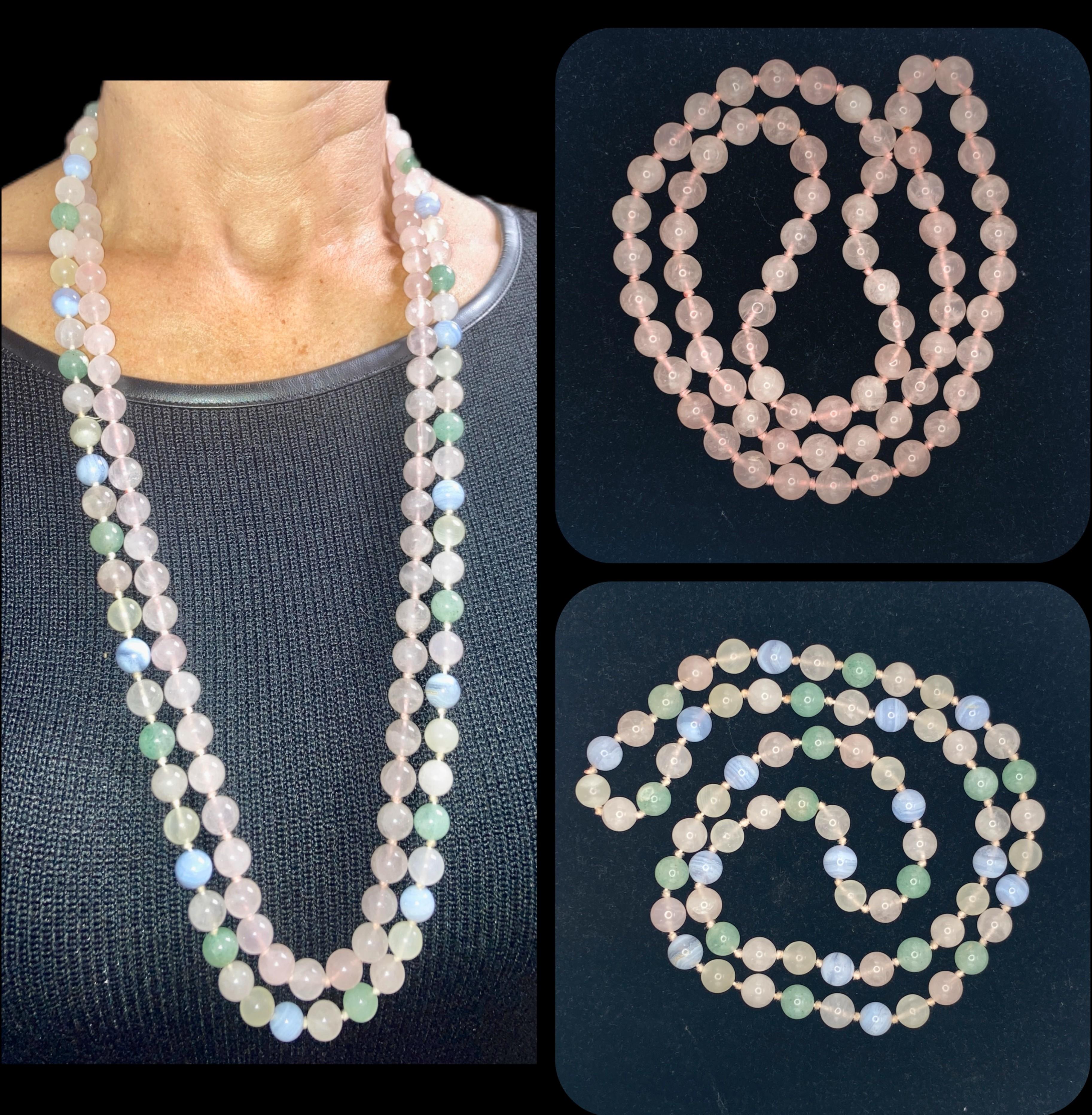 Image for Rose Quartz Set of 2 Bead Strands 32 inch each