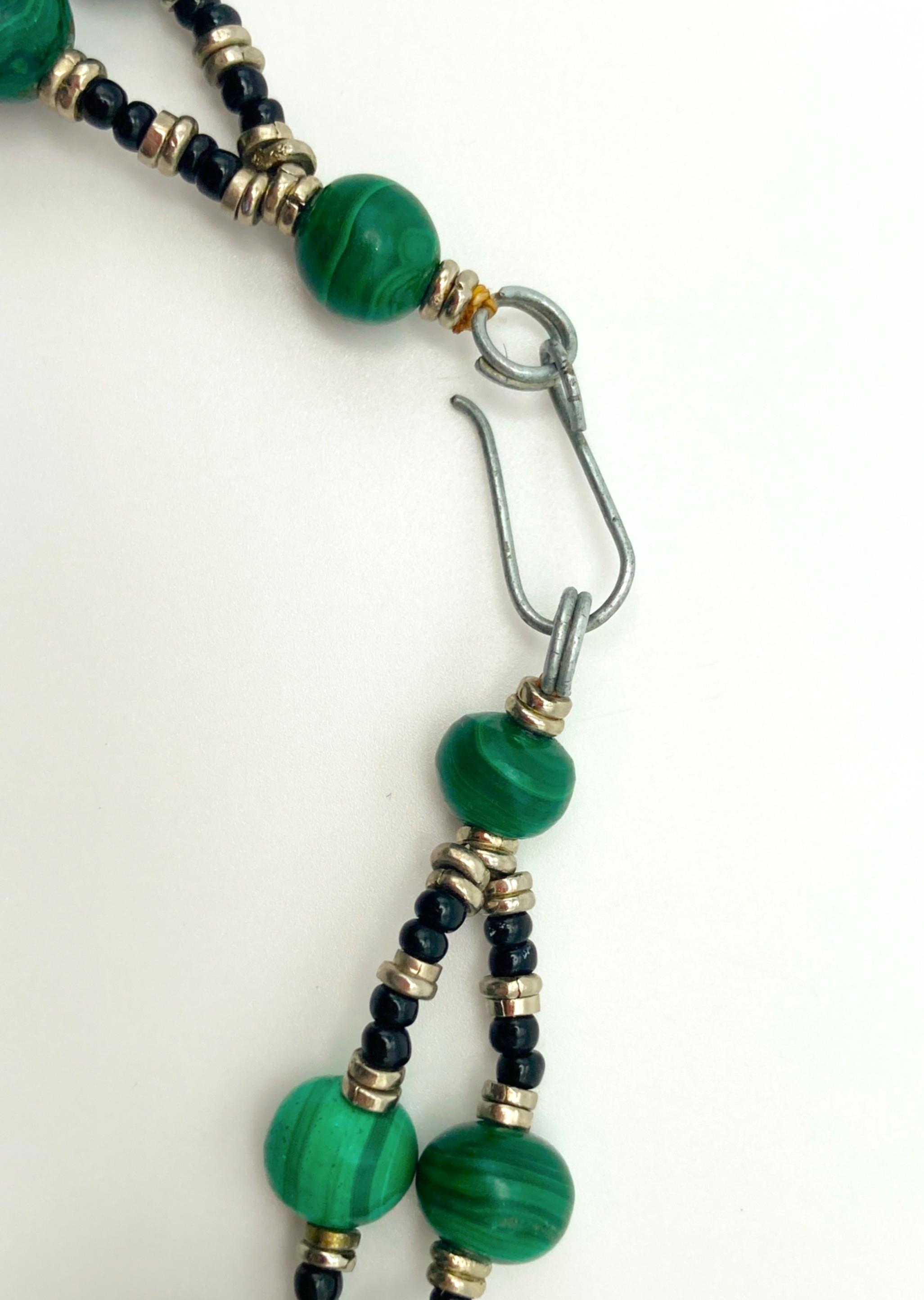 Image for Estate Malachite Beads 28 inch