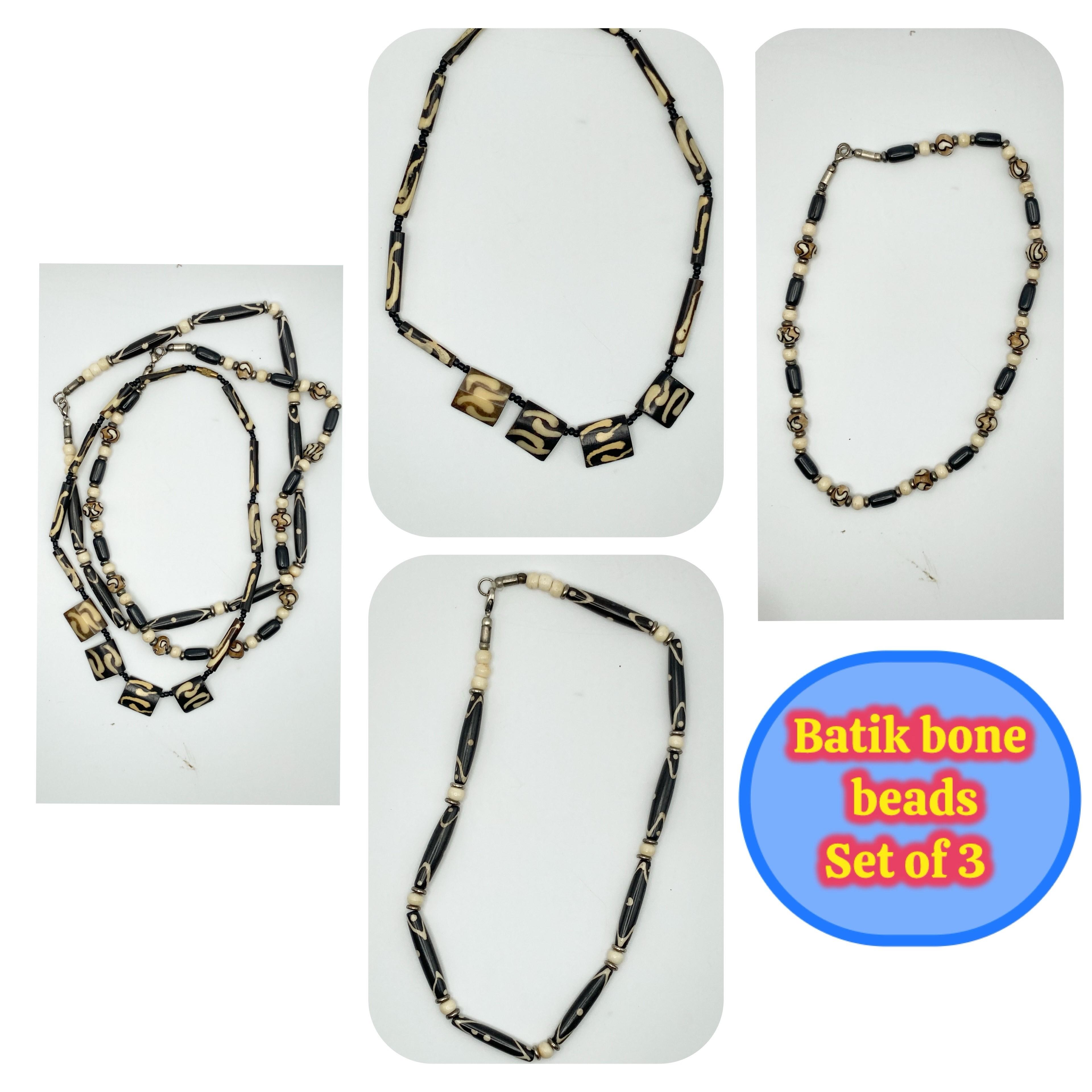 Image for Estate Batik None beads set of 3