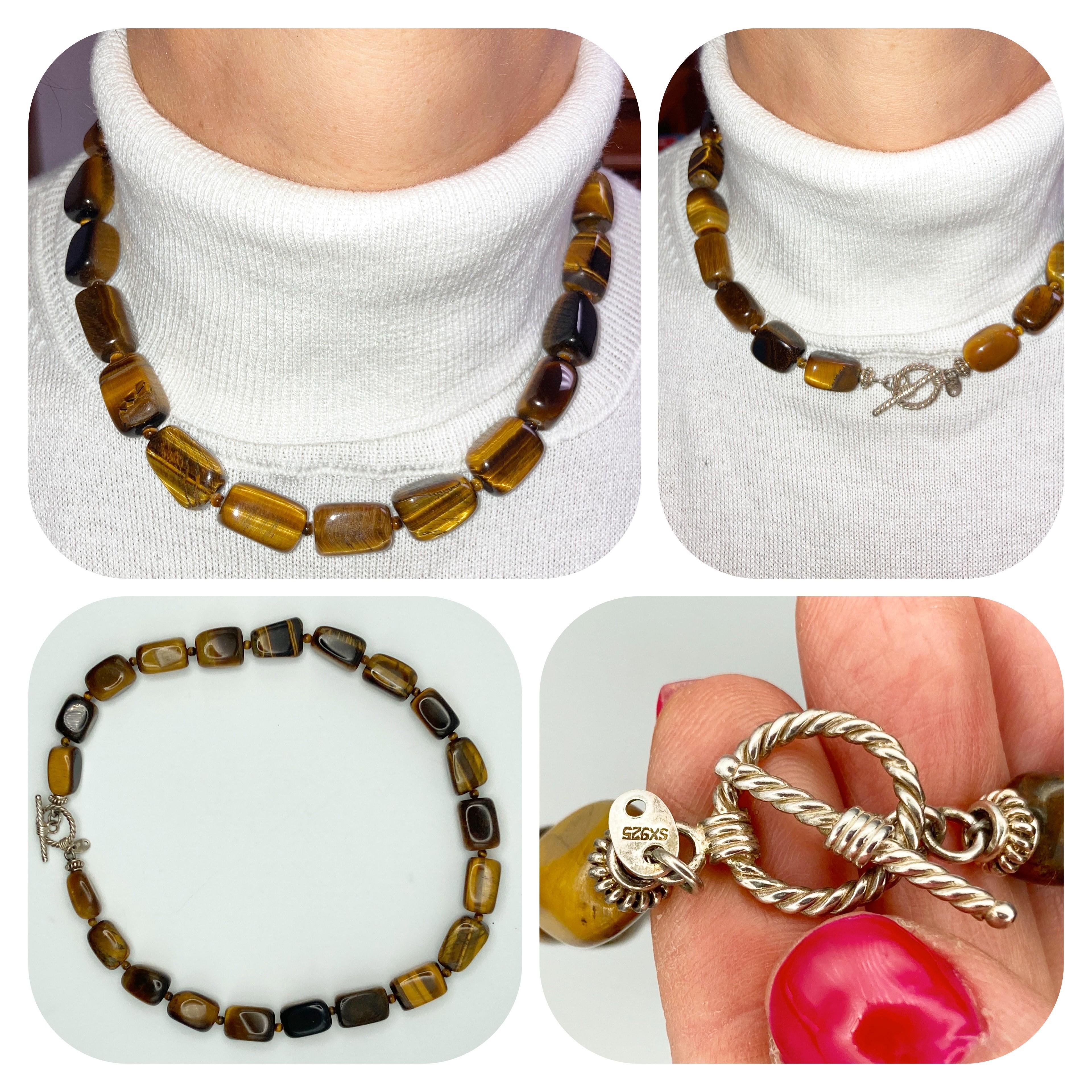 Image for Tigereye bead strand SS clasp 18"