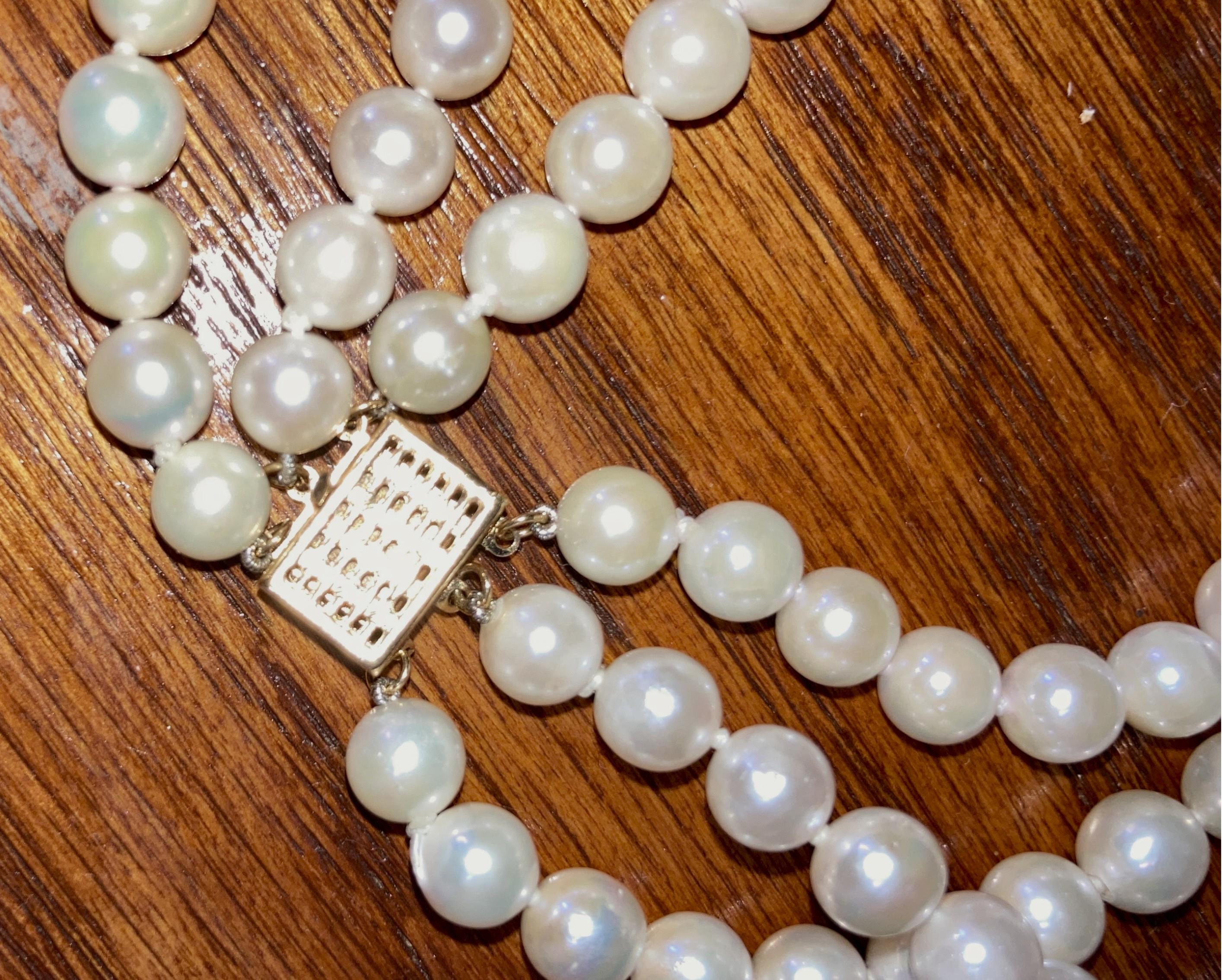 Image for Akoya Triple Strand Pearls 7-7.5 mm