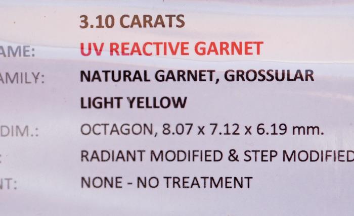 Image for Natural Tanzanian UV Reactive Grossular Garnet 3.10 carat