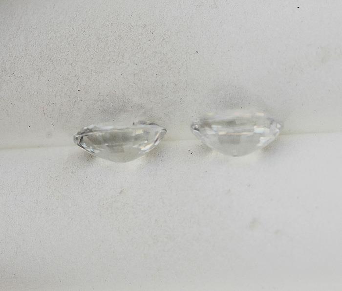 Image for Cambodia Natural Colorless Zircon Pair 3.61 tcw