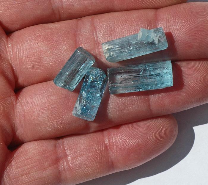 Image for Vietnam Natural Double Blue Aquamarine Facet Rough Lot 37.8 tcw
