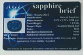 Image for Natural Sri Lanka Fine Blue Sapphire 1.24 carat with AGL Brief  ** VIDEO **