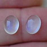 Image for Sri Lanka Natural Blue Sheen Moonstone pair 5.00 tcw  ** VIDEO **