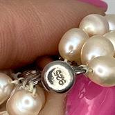 Image for Fresh Water pearl 6 strands with Rose Quartz beads ESTATE **VIDEO**