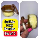 Image for Buffalo Horn Bangles set of 2 for small/ med ESTATE