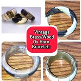 Image for Ox/ Buffalo Horn Bangle Bracelets set of 3- ESTATE