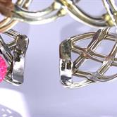 Image for Taxco Mexico SS Woven Cuff Bracelet - ESTATE