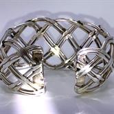 Image for Taxco Mexico SS Woven Cuff Bracelet - ESTATE