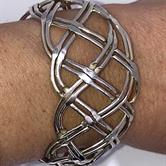 Image for Taxco Mexico SS Woven Cuff Bracelet - ESTATE