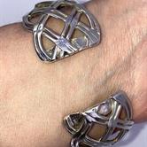 Image for Taxco Mexico SS Woven Cuff Bracelet - ESTATE