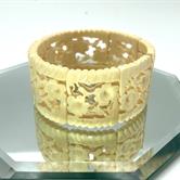 Image for Elegant Estate Carved Panel Bone Bracelet 7 inch