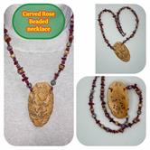 Image for Vintage/ Estate Carved Rose bead strand 20 inch long