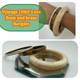 Image for Vintage Ox/ Buffalo Horn Bangles set of 3 ESTATE
