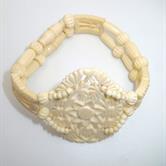 Image for Natural Bone Carved Bracelet 8 inch- ESTATE