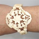 Image for Natural Bone Carved Bracelet 8 inch- ESTATE