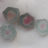 Image for Natural Cruzeiro Tri Color Tourmaline slices 13.8 tcw