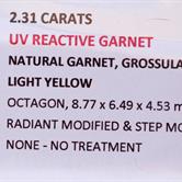 Image for Tanzania Natural UV Reactive Grossular Garnet 2.31 carat