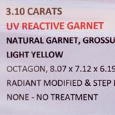 Image for Natural Tanzanian UV Reactive Grossular Garnet 3.10 carat
