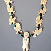Image for Vintage Kachina Native American Sunflower Maiden Fetish Necklace
