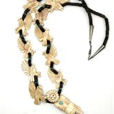 Image for Vintage Kachina Native American Sunflower Maiden Fetish Necklace