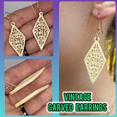 Image for ESTATE- Delicate carved earrings