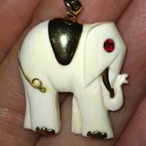Image for Estate- Carved Elephant 925 silver